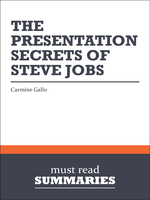 Title details for The Presentation Secrets of Steve Jobs - Carmine Gallo by Must Read Summaries - Available